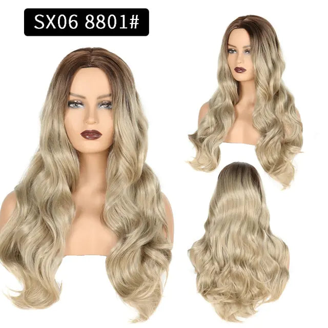 Wavy Middle Part Wigs