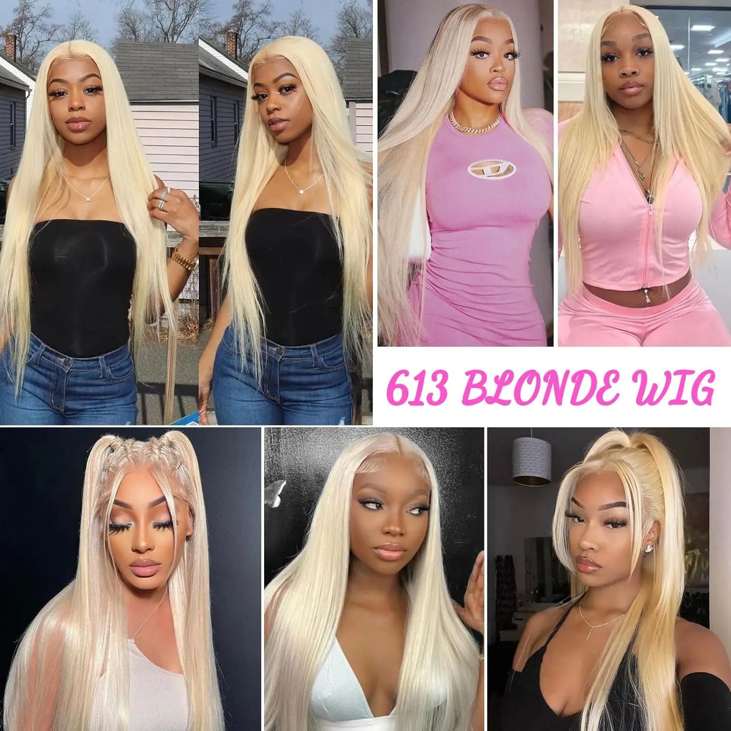 613 hd Lace Frontal Wig Blonde 13x6 Straight Lace Front Wigs Human Hair 13x4 Lace Front Wig Pre Plucked Brazilian Human Hair Wig