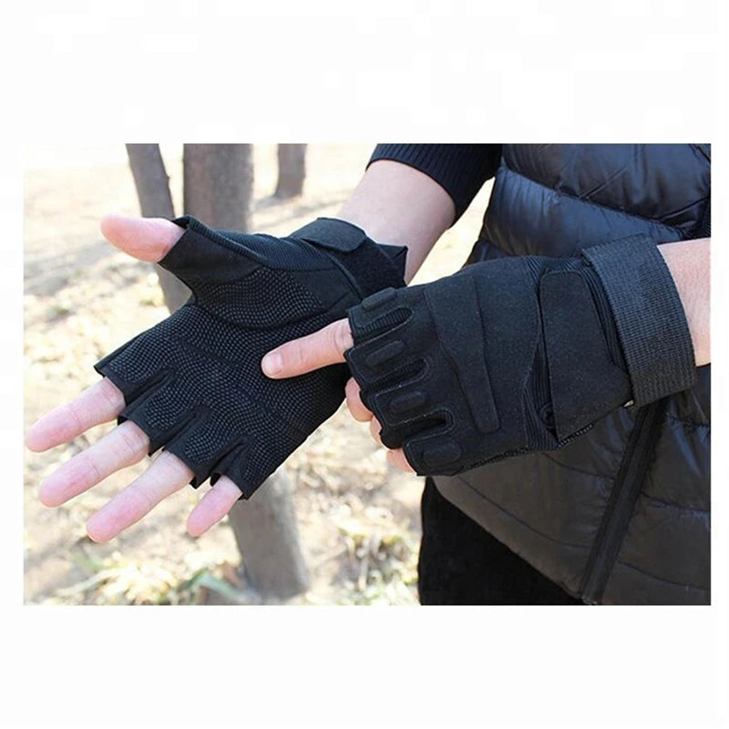 guantes gym  Fingerless Tactical Gloves Fitness Gym Sports Men Women Antiskid Anti-Slip Cycling Half Finger Male Tactical Gloves