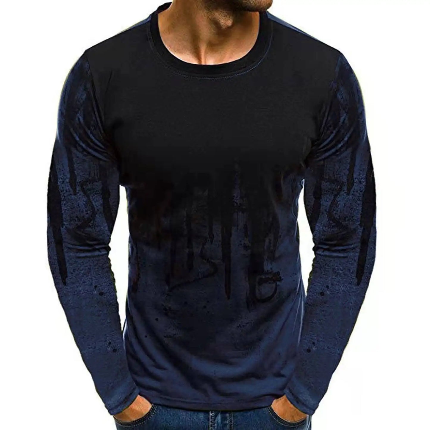 chemise Newest Men T-shirt Camouflage Splicing Printed Long Sleeve Comfortabl Fitness O-neck Pullover T Shirt Men Sports Tshirt Clothing