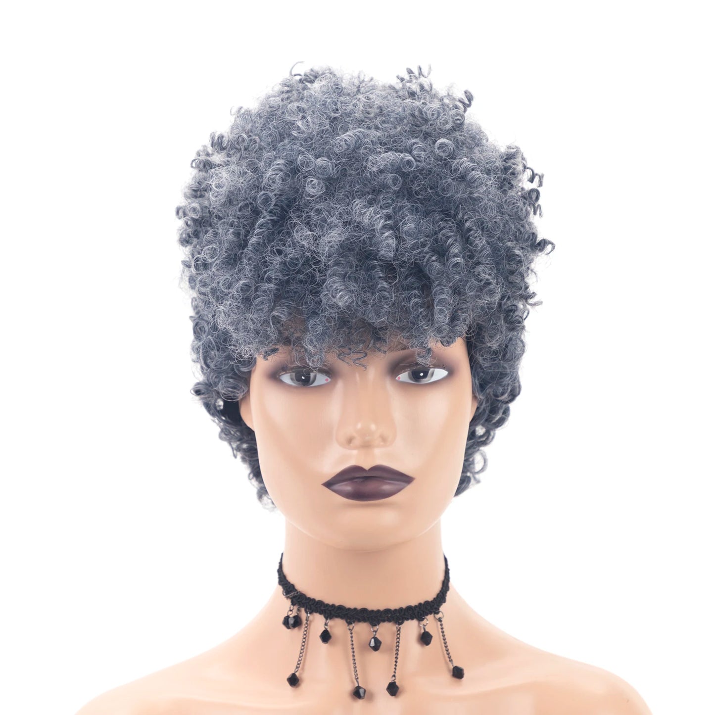 Fashion Short Kinky Curly Wig for Black Women Blonde To Black Synthetic Afro Curly Wig Natural As Real Hair Cosplay Party Peruca