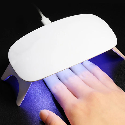 secadora de uñas USB 6W LED Nail Lamp For Manicure Nail Dryer White LED UV Lamp For Curing UV Gel Nail Polish With Motion Sensing