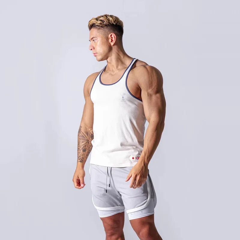 fitness pro ropa Men's Clothing Gym Tops Fitness Homme Tanktop Alphalete Vest Elastique Musculation Coton Running Tank Top Musculation Ropa