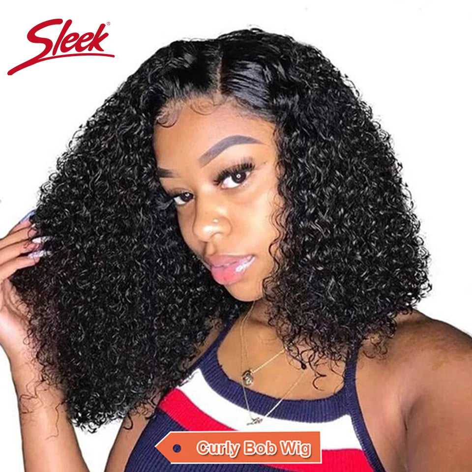 Brazilian Deep Curly Bob Hair Wigs Natural Black Color P4/27 HD Lace Front Part Transparent Highlight Brown Color Remy Hair