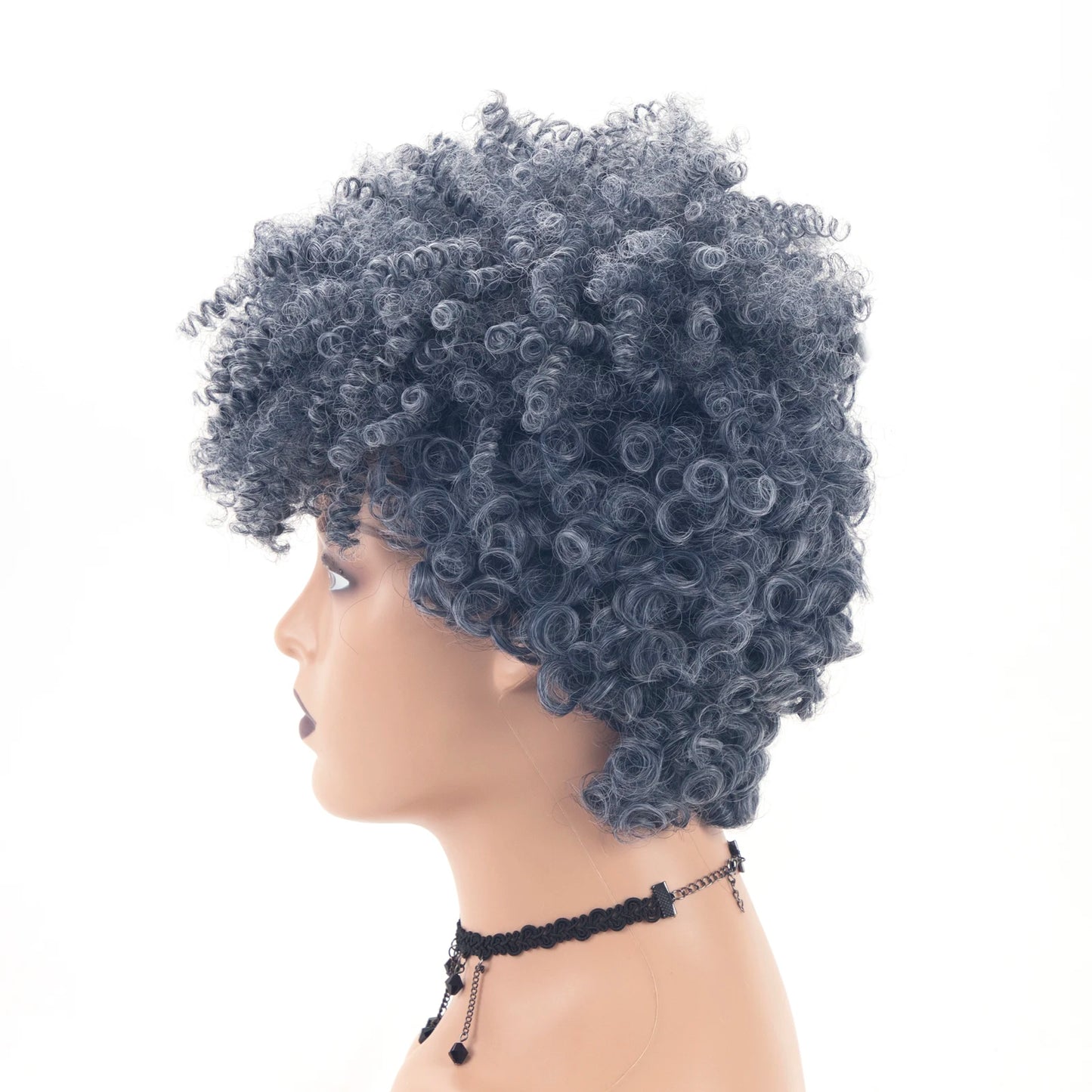 Fashion Short Kinky Curly Wig for Black Women Blonde To Black Synthetic Afro Curly Wig Natural As Real Hair Cosplay Party Peruca