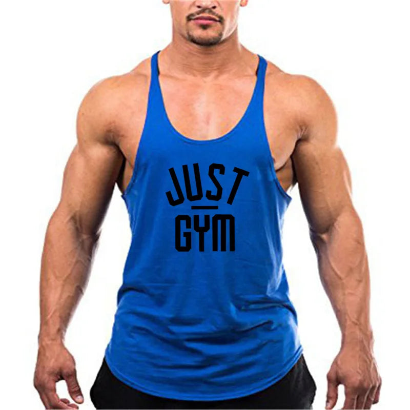 men ´s Fitness Mens Gym Stringer Tank Top Bodybuilding Clothing Cotton Y back Sleeveless Shirt Sporting Singlets Muscle Vest