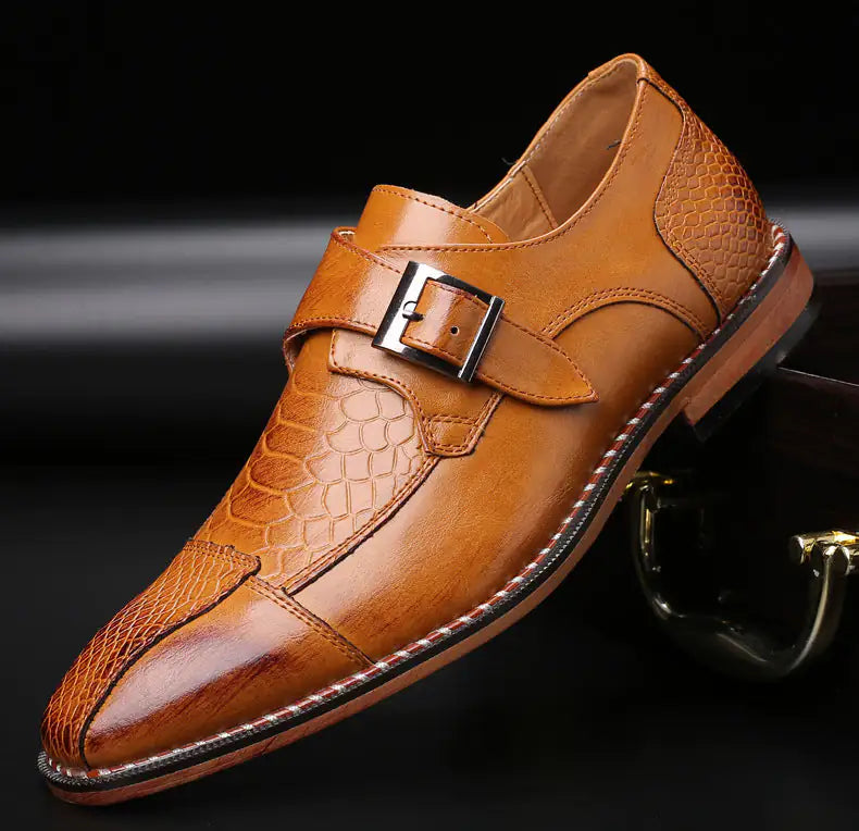 zapatilla Elevate Your Style with Men's Monkstrap Leather Dress Shoes