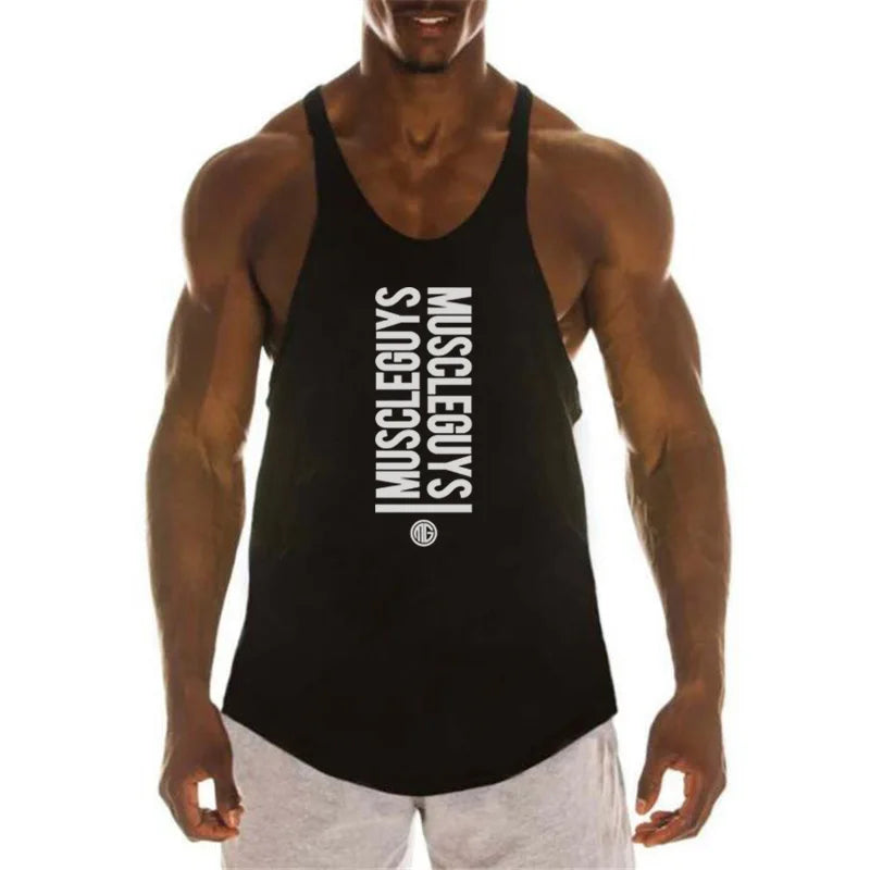 men´s fitness Professional bodybuilding loose Y back 1cm thin shoulder strap Fitness Stringer tank top for gym mens