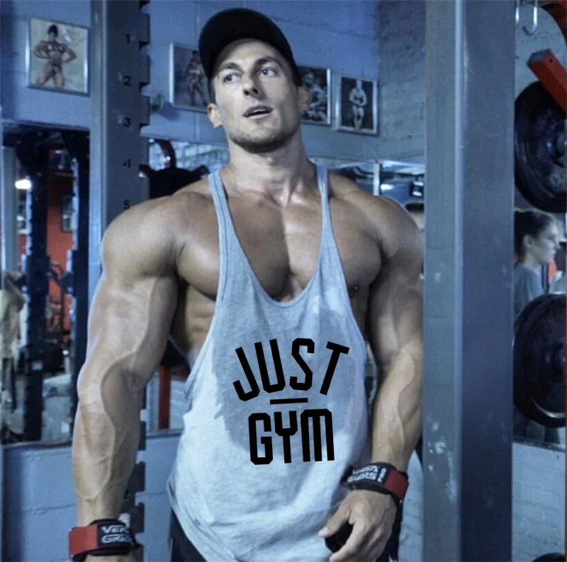 men ´s Fitness Mens Gym Stringer Tank Top Bodybuilding Clothing Cotton Y back Sleeveless Shirt Sporting Singlets Muscle Vest