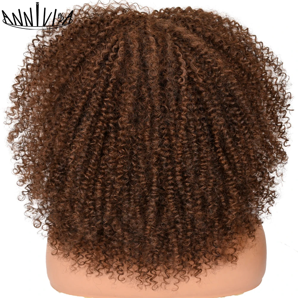 Curly Wigs With Bangs Afro Curly Wigs for Black Women Large Bouncy and Soft Natural Synthetic Wigs for Daily Party Cosplay