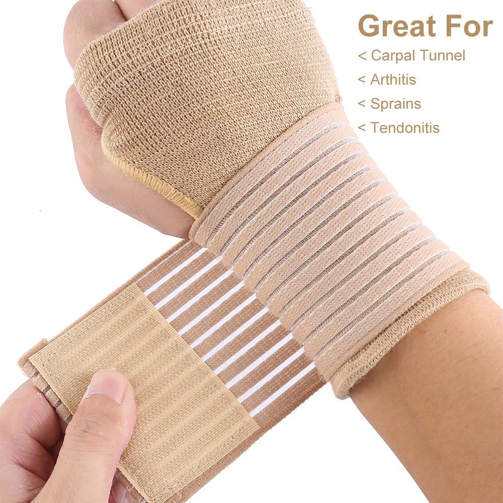 1 Pair Adjustable Soft Wristbands Bracers For Gym Sports Wristband Carpal Protector Breathable Wrap Band Strap Wrist Support