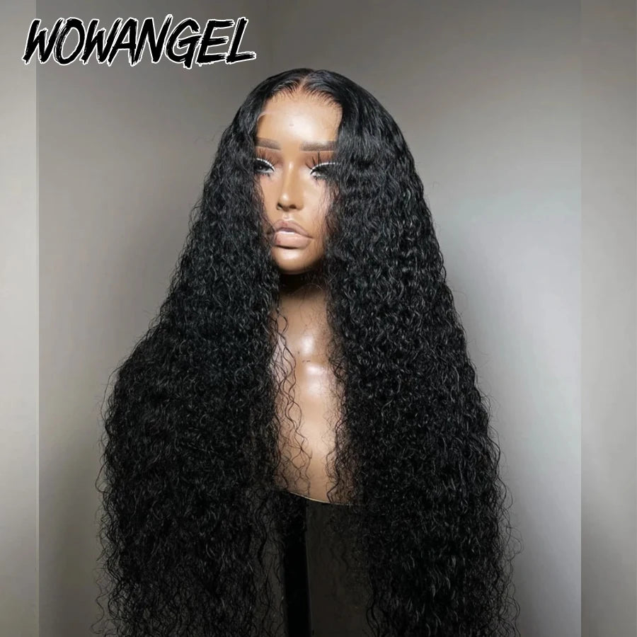 Wow Angel HD Lace Closure Wigs 6X6/5X5/4X4 Wear & Go Glueless Water Wave Wig PrePlucked Natural Hairline Human Hair Curly Wig