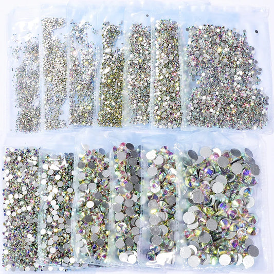 uñas 1440PCS Glitter Non Hotfix Rhinestones DIY Nail Accesories Crystals uñas accesorios y herramientas for Nail Charms Nails ネイルパーツ*