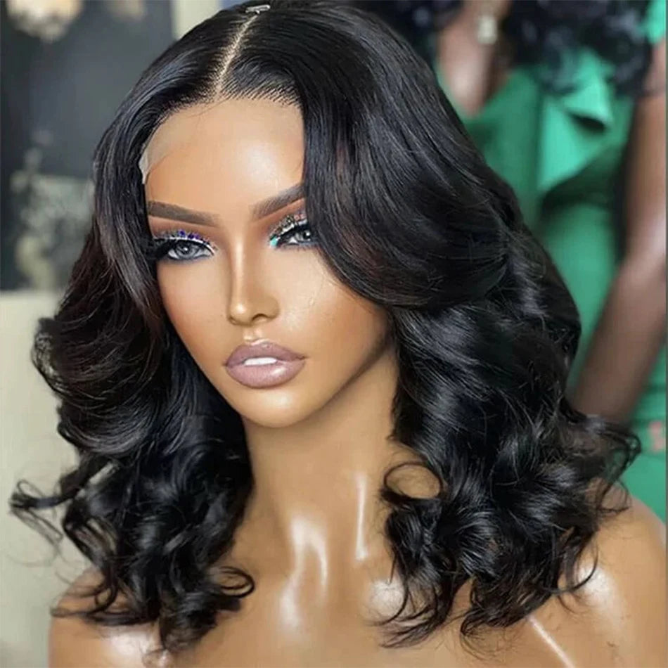 13x4 Glueless Wig Human Hair Lace Frontal Wig 100% Loose Body Wave Short Bob Wigs Ready To Wear Pelucas De Cabello 100% Hhumano