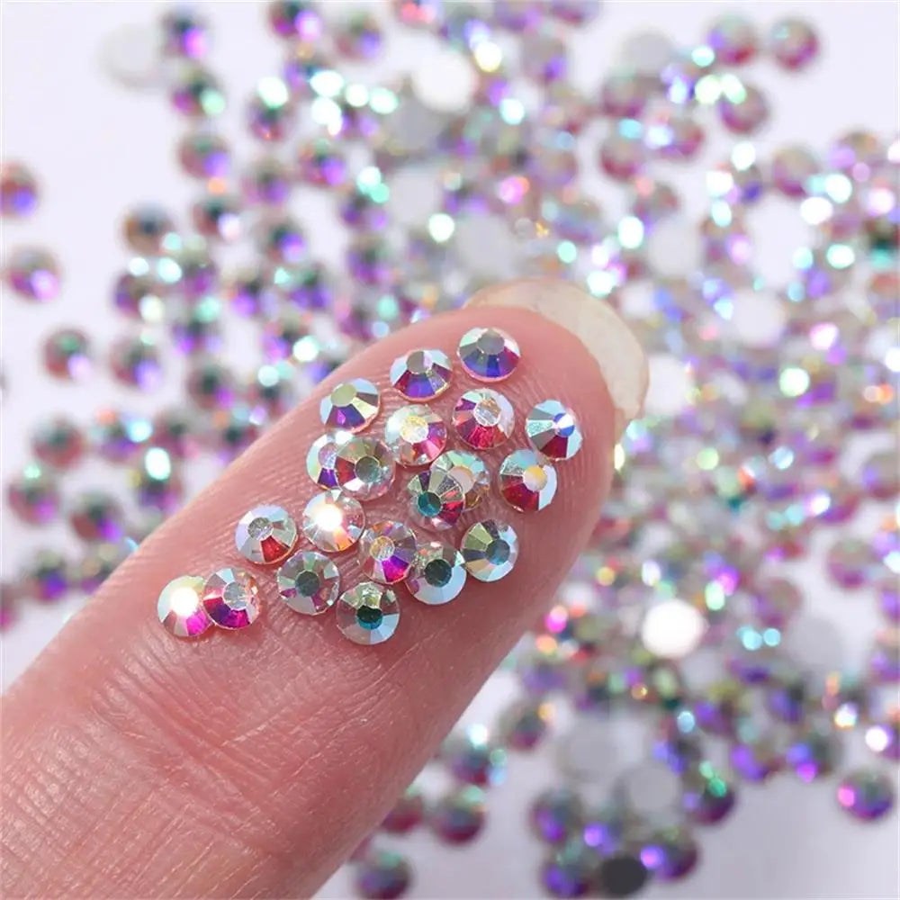 uñas 1440PCS Glitter Non Hotfix Rhinestones DIY Nail Accesories Crystals uñas accesorios y herramientas for Nail Charms Nails ネイルパーツ*