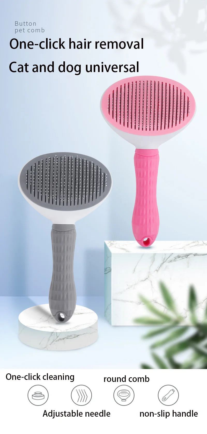 Pet Dog Hair Brush Cat Comb Grooming And Care Cat Brush Stainless Steel Comb For Long Hair Dogs Cleaning Pets Dogs Accessories