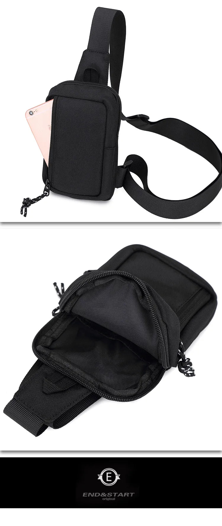 Men Sling Bag Mini Crossbody Bag Fashion Phone Purse Breast Shoulder Bags Boy Canvas Messenger Bags Male Small Mobile Pouch 가슴가방