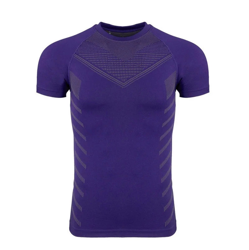 Gym T Shirt Men Quick Dry Running Shirt Compression Fitness Shirt Male Gym Workout tights Short Sleeve Summer Sports T-shirt Men