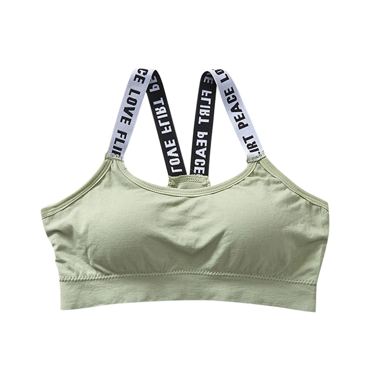 Women Seamless Sports Bra Letter Print Strap Tops Fitness Sportswear Vest Push Up Bra Sutian Feminino Brasieres Para Mujer