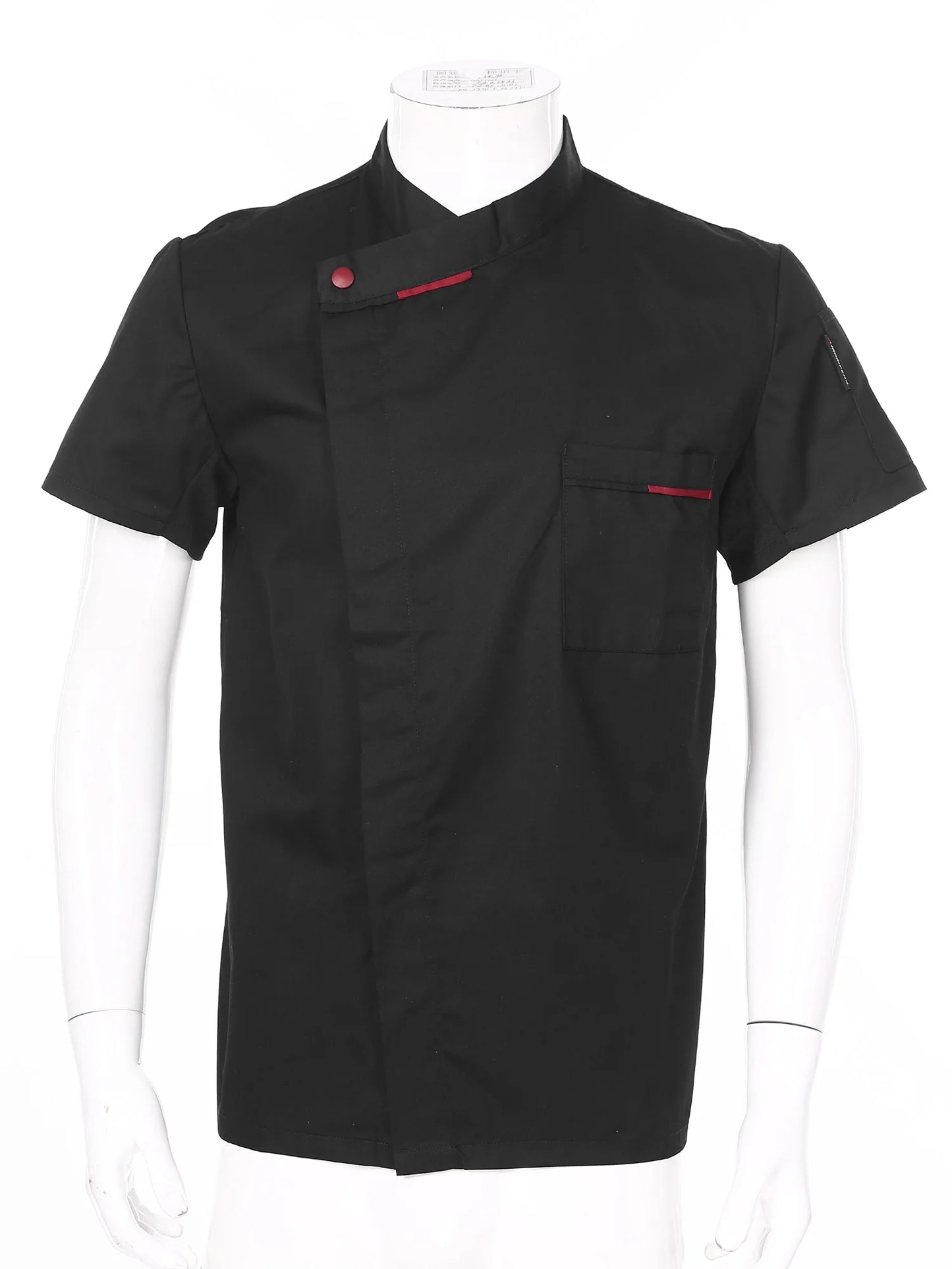 ropas de cocina ,chef Mens Womens Short Sleeve Chef Coat Kitchen Restaurant Chef Jacket Uniform Coffee Bakery Hotel Canteen Waiter Work Clothes Shirt