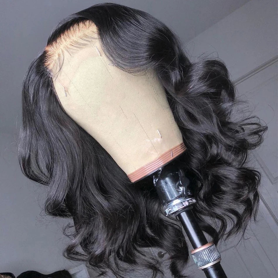 13x4 Glueless Wig Human Hair Lace Frontal Wig 100% Loose Body Wave Short Bob Wigs Ready To Wear Pelucas De Cabello 100% Hhumano