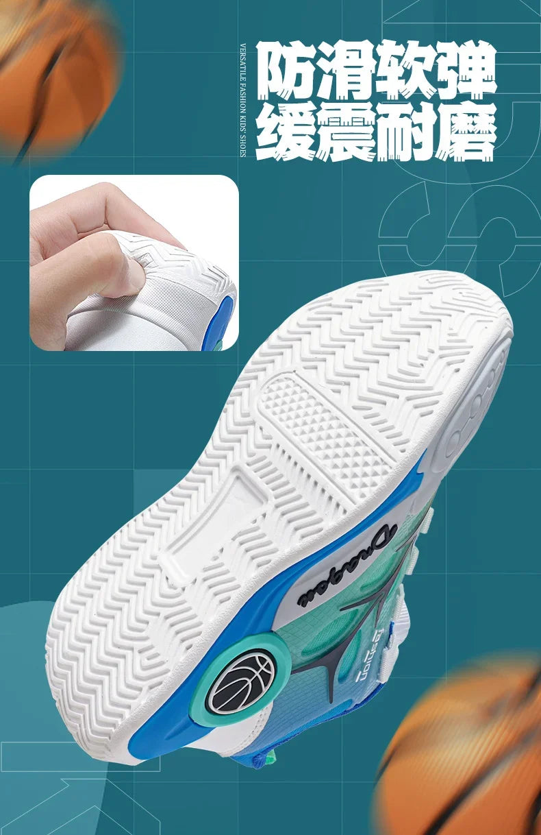 zapatos New Kid Sneakers Boys Brand Basketball Shoes Children Shoes Outdoor Running Sports Tenis for Boy Shoes Non-slip Casual Sneakers