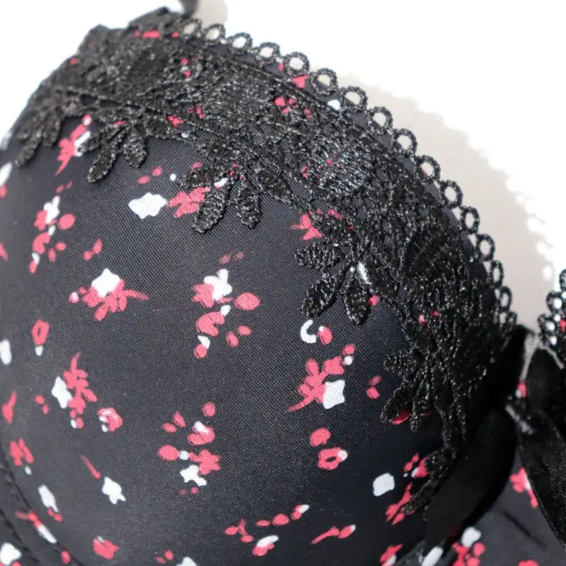 bragas mujeres Beauwear Floral Bras for Women Push Up Bra Padded Bra Lace Underwear with wire Embroidered Lingerie 75B-90B