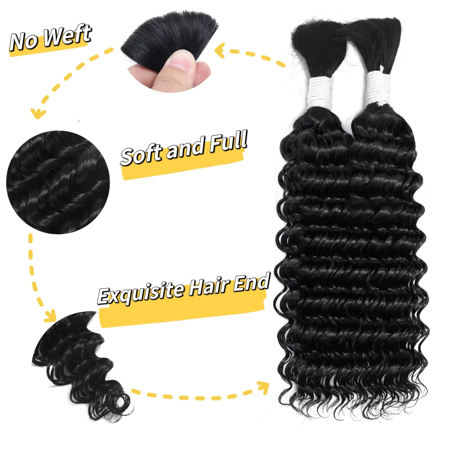 pelucas girl 28inches Boho Braids Bulk Hair Human Hair for Boho Braiding Human Hair Extensions for Box 100g with 2 Bundles Natural Color