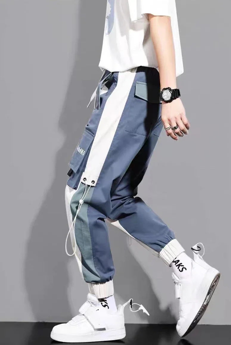 Male Trousers Autumn White Hip Hop Slim Men's Cargo Pants Black Long Emo With Wholesale Luxury Large Size Street Cotton Y2k