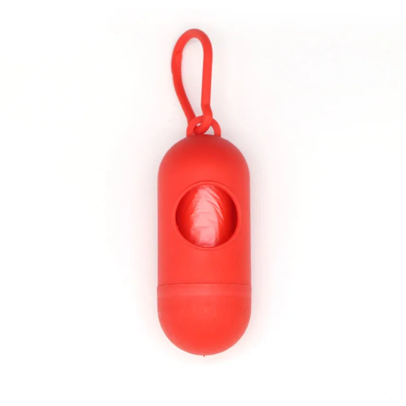 Dog Poop Bag Holder Portable Pet Waste Bag Dispenser Capsule Shape Dog Garbage Holder Dispensers Cleaning Supplies