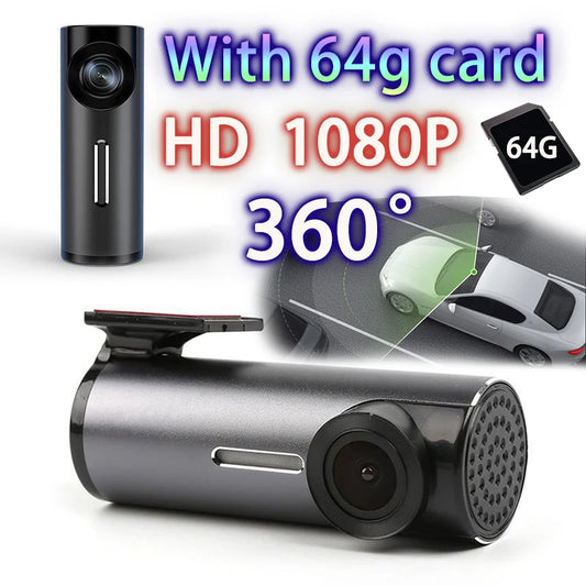 360 Degree Car Camera Driving RecorderWifi Car DVR HD 1080P Dash Cam Auto Recorder Video DashCam 24H Parking Monitor Black Box