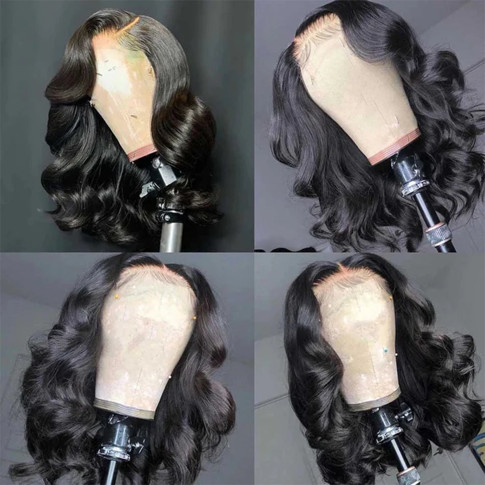 13x4 Glueless Wig Human Hair Lace Frontal Wig 100% Loose Body Wave Short Bob Wigs Ready To Wear Pelucas De Cabello 100% Hhumano