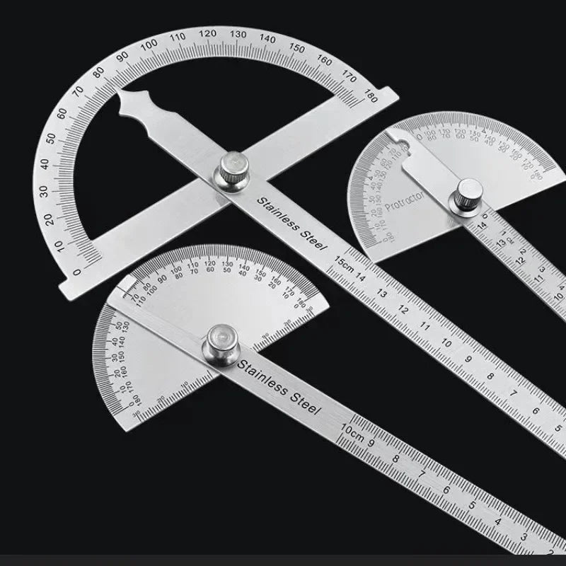 Goniometer Stainless Steel Protractor Metal Ruler Multi Angle Measuring Ruler Carpentry Tool Angle Meter Angle Finder Goniometro