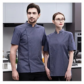 ropas de cocina ,chef Unisex Kitchen Chef Jackets Restaurant Waiter Uniform Shirt Bakery Double Breasted Work Clothes Long Sleeves Send Bow Tie