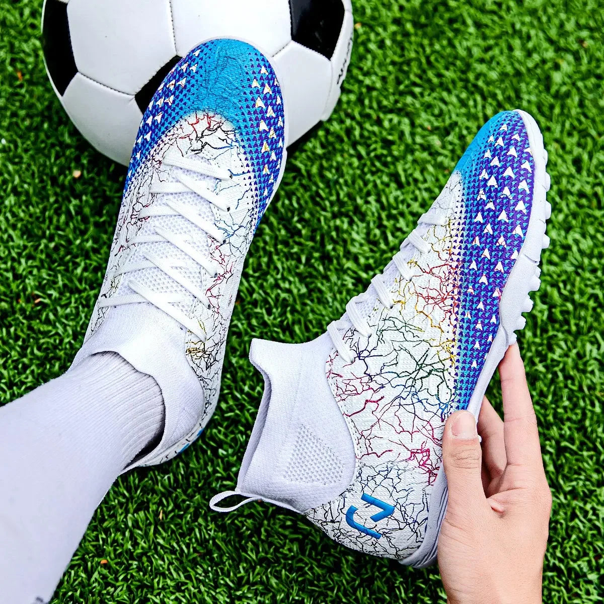 Studded Boots Football Non-slip Training Tennis Shoes Turf Football Shoes Wear Resistant High Quality Artificial Field Sneakers