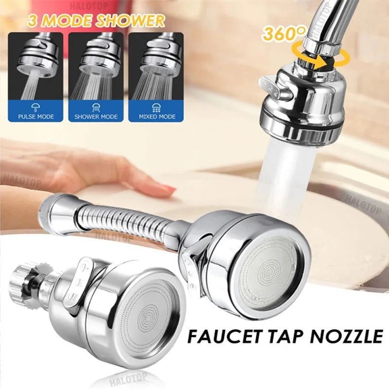 2/3 Modes Sink Faucet 360 Degree Rotation Filter Extension Tube Shower Water Saving Tap Universal Kitchen Gadgets  Accessories