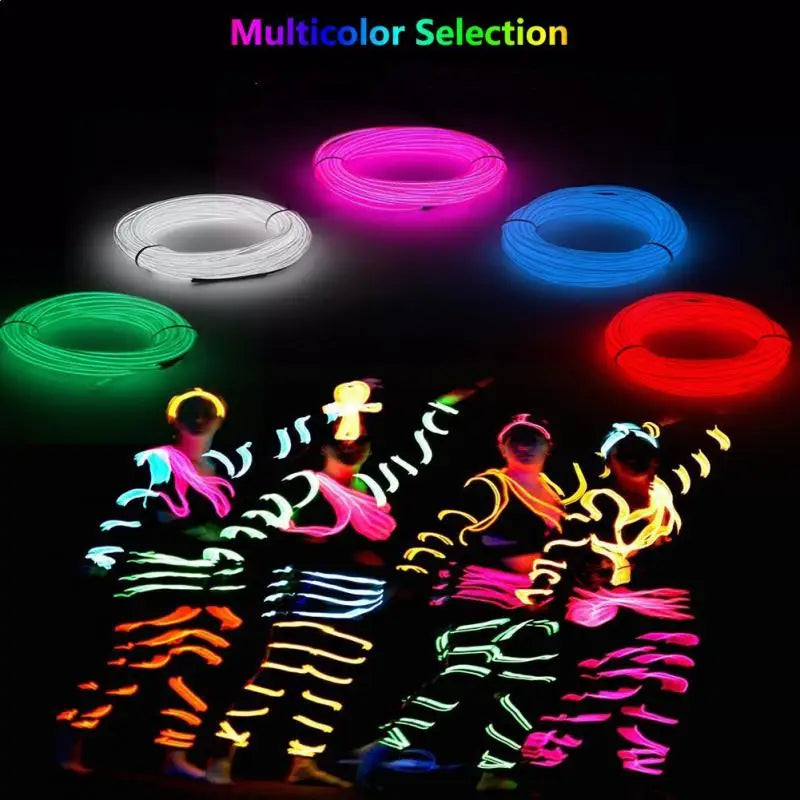 luces led 1~5PCS 1m 5m flexible neon lights EL luminescent cables waterproof party DIY atmosphere decorative light led strip with usb