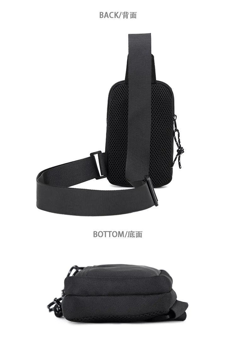 Men Sling Bag Mini Crossbody Bag Fashion Phone Purse Breast Shoulder Bags Boy Canvas Messenger Bags Male Small Mobile Pouch 가슴가방