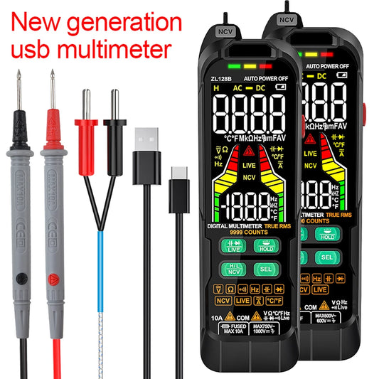 ZL126A/ZL128B Professional Digital Multimeter Alternating Current Voltage Multimetro True RMS Capacitance Detector Multitester