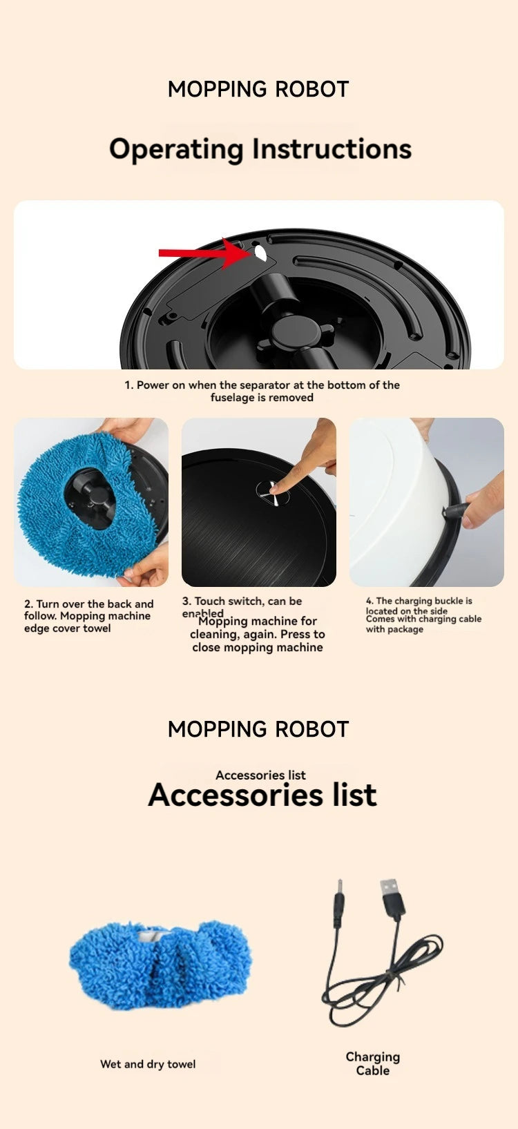 The New Generation of Intelligent Floor Mopping Robots Silent Floor Scrubber Cleaning Experts for Living Room and Kitchen