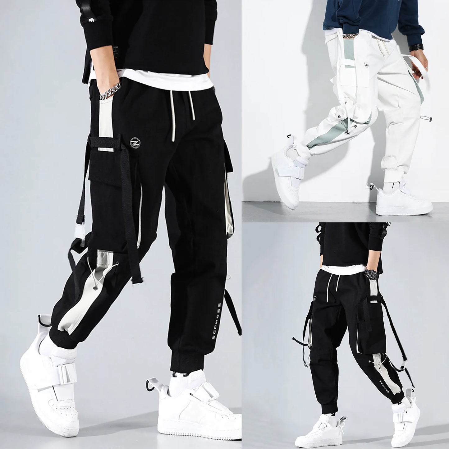 Harlem Pants For Men'S Loose Plus Size Sports Nine Trouser Hip Hop Casual Cargo Trousers Clothing For Boys Pantalones Hombre