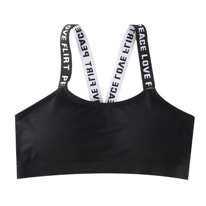 Women's Sports Bra Push Up Fitness Yoga Bra Sport Underwear Running Gym Fitness Tops Black White Letters Seamless Underwear