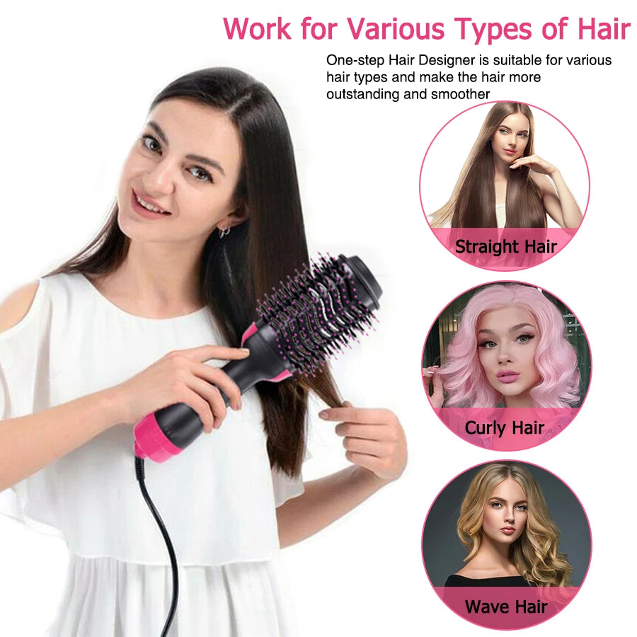 sechoir One-Step Volumizer Hair Dryer And Hot Air Brush 4 In 1 Hair Dryer Brush Blow Dryer Brush In One Ceramic Coating Hot Air Brush