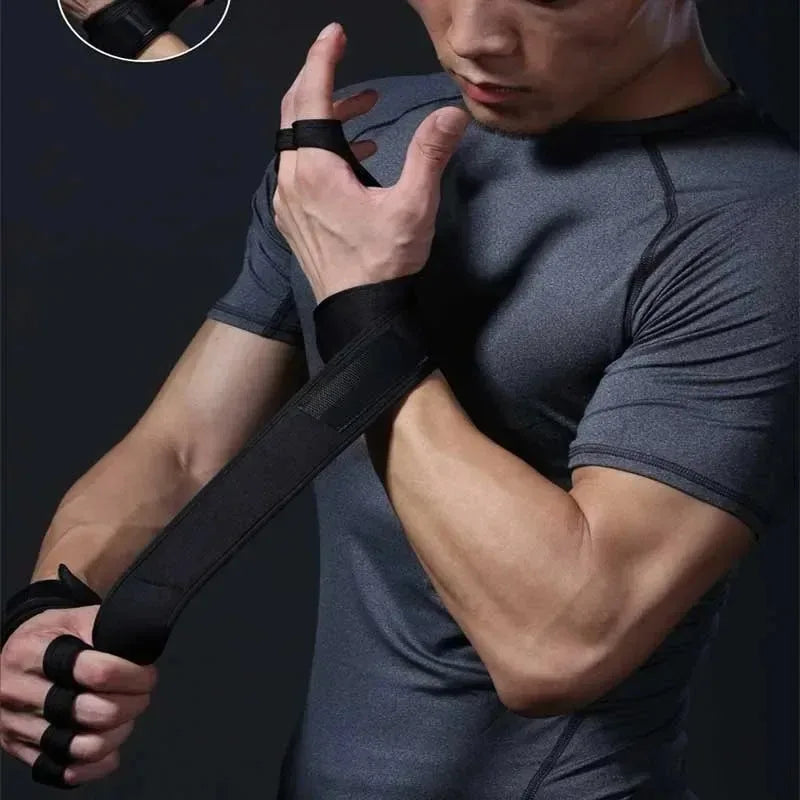 Weight Lifting Training Body Building Gloves Women Men Black Gym Hand Palm Wrist Protector Gloves Outdoor Sports Cycling Gloves