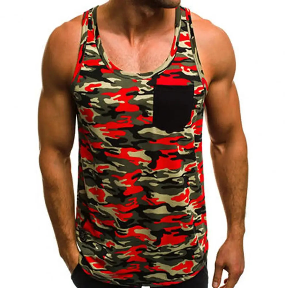 ropa fitness Men Tank Tops Fitness Muscle Camouflage Sleeveless Tight-drying Vest Tops Gym Clothing Pullover Top ropa hombre майка мужская