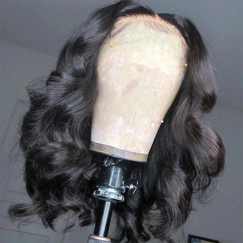 13x4 Glueless Wig Human Hair Lace Frontal Wig 100% Loose Body Wave Short Bob Wigs Ready To Wear Pelucas De Cabello 100% Hhumano