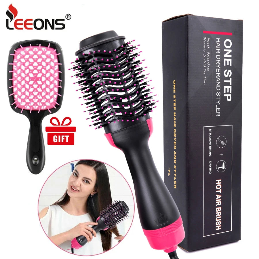 sechoir One-Step Volumizer Hair Dryer And Hot Air Brush 4 In 1 Hair Dryer Brush Blow Dryer Brush In One Ceramic Coating Hot Air Brush