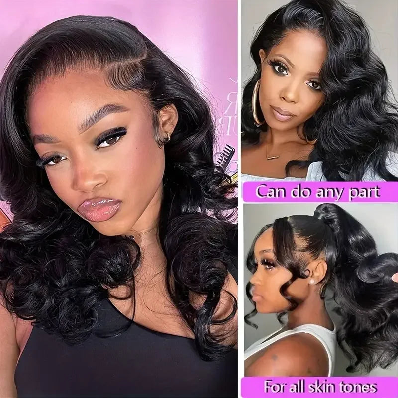 13x4 Glueless Wig Human Hair Lace Frontal Wig 100% Loose Body Wave Short Bob Wigs Ready To Wear Pelucas De Cabello 100% Hhumano