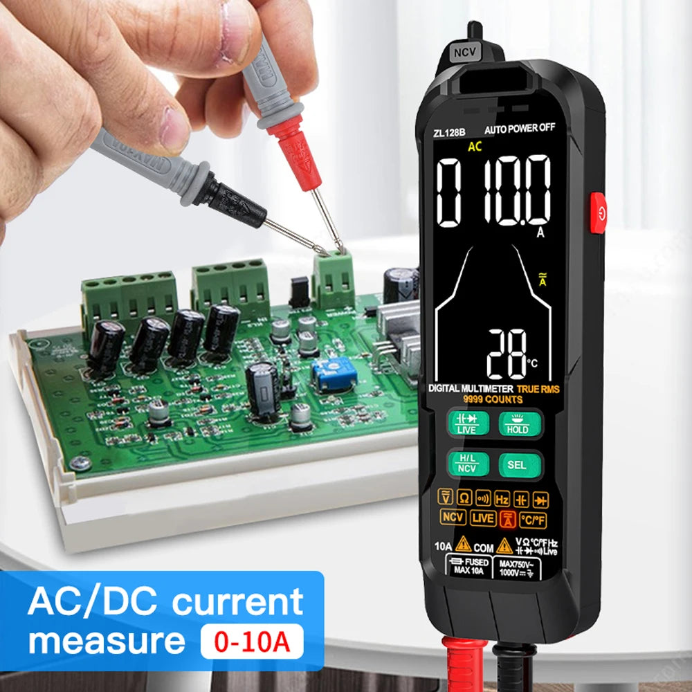 ZL126A/ZL128B Professional Digital Multimeter Alternating Current Voltage Multimetro True RMS Capacitance Detector Multitester