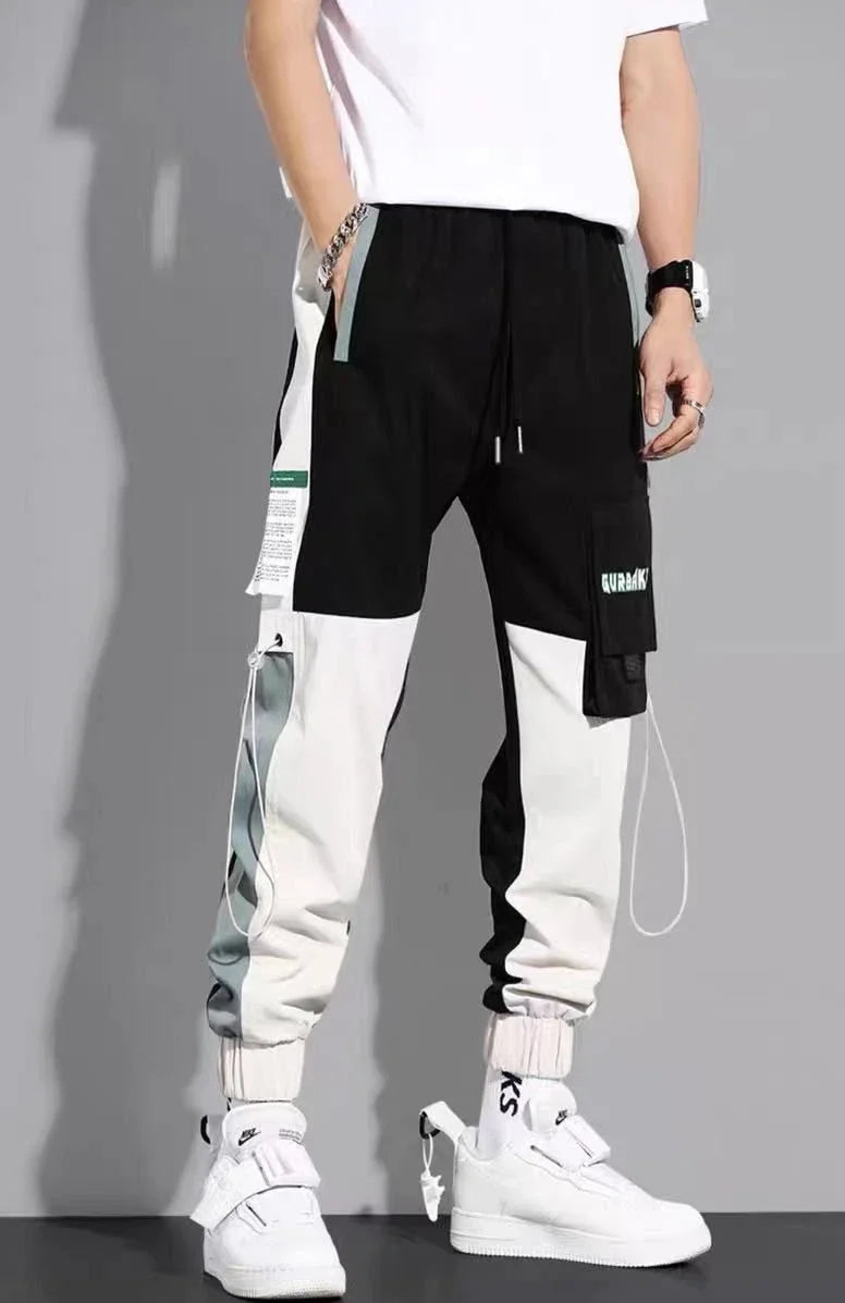 Male Trousers Autumn White Hip Hop Slim Men's Cargo Pants Black Long Emo With Wholesale Luxury Large Size Street Cotton Y2k